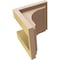 Ekena Millwork 6"W x 6"D x 6"H Wide Warren Rough Cedar Woodgrain TimberThane Corbel, Primed Tan CORUR06X06X06WARRCPR - alternate 4